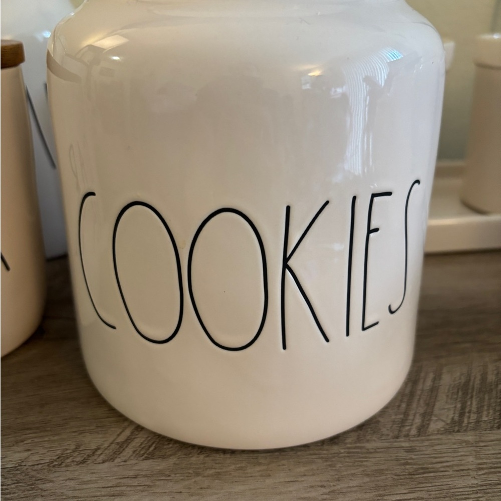 Rae Dunn White Ceramic Food Storage Canister